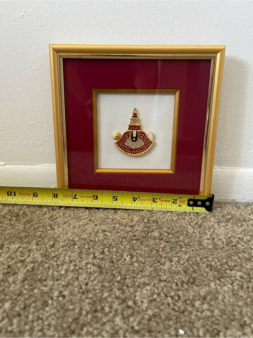 Tirupati Balaji Lord Venkateswara Frame Approximately 8 x 8